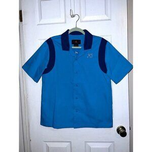 NIKE AIR JORDAN Shirt Women’s Flight Club Button Up Aquatone DZ3340-483